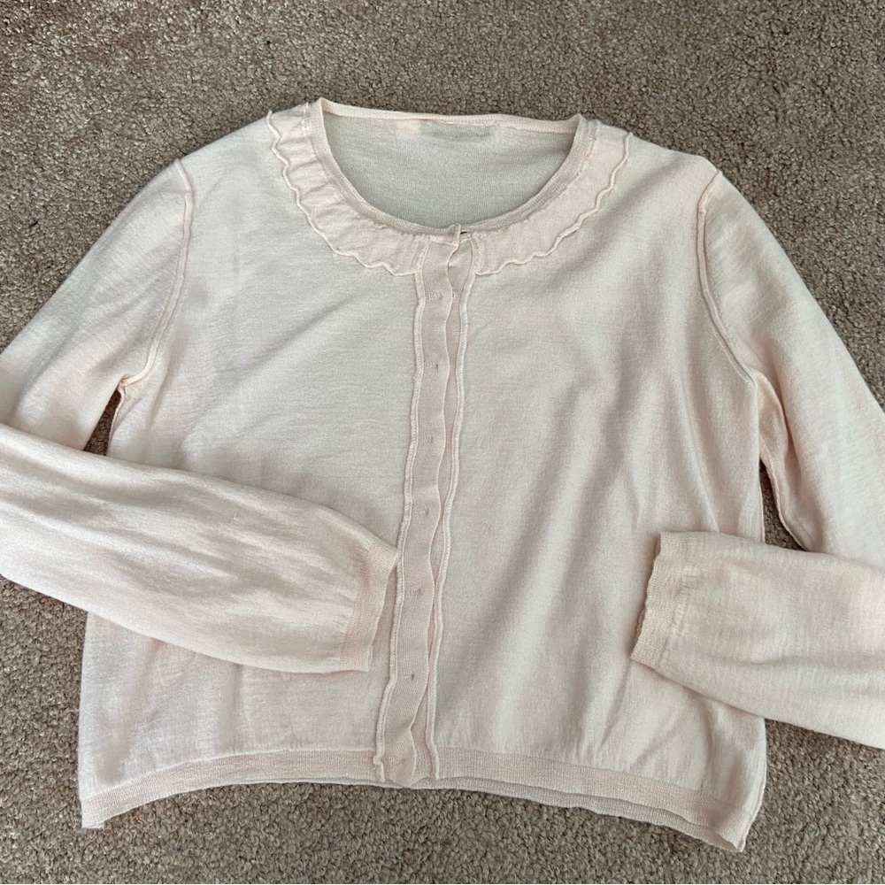 Christian Dior Cashmere Embellished Crystals and Pearls Neck Cardigan - Picture 13 of 13